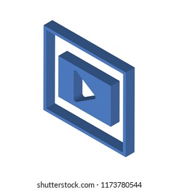 Frame isometric left top view 3D icon