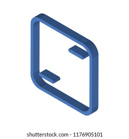 Frame isometric left top view 3D icon