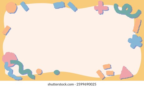 frame, kindergarten, cute, background, pastel, background, early childhood education