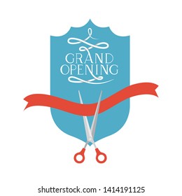 frame with label grand opening isolated icon