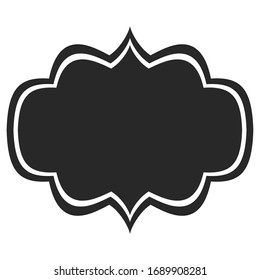 Frame and label. Vector illustration.Ribbon