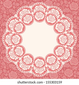 frame with lace