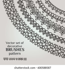 frame lace ornament set, pattern brush.