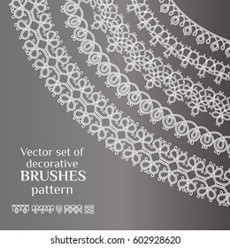 frame lace ornament set, pattern brush.