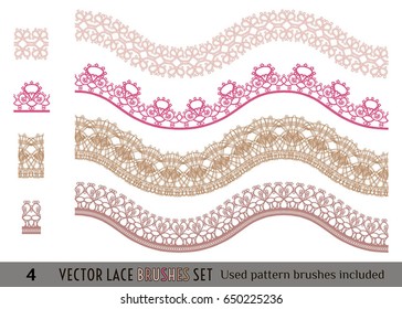 frame lace ornament set, pattern brush.