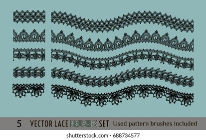 frame lace ornament set, pattern brush.