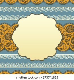 Frame with lace of roses