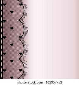 Frame from lace for text