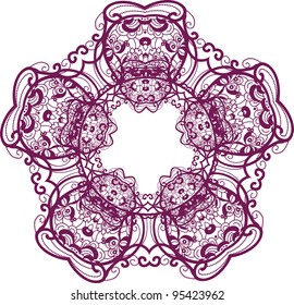  Frame lace-like