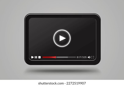 Frame landing page, Design internet video browser template. Windows frame search, webpage. Vector illustration.