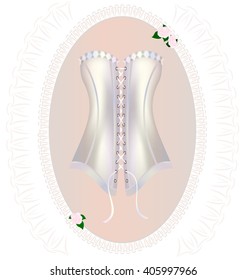 frame and the large abstract corset