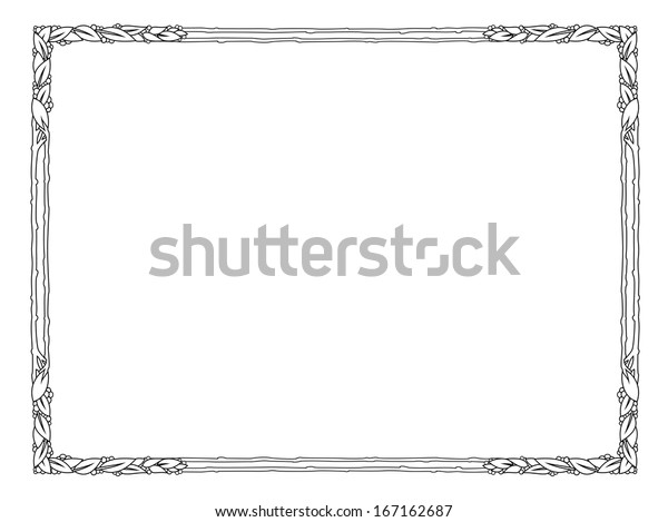Frame Laurel Black Isolated Stock Vector (Royalty Free) 167162687 ...