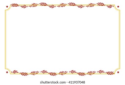 frame with laurel branches