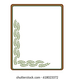 Frame of leaf card. Fashion graphic background design. Modern stylish abstract texture. Colorful template for prints, textiles, wrapping, wallpaper, website etc. Design element. Vector illustration