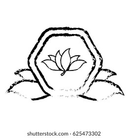 frame with leafs plant decorative icon