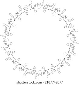 Vector de salida de cuadro. Marco floral dibujado a mano. Marco floral vintage decorativo floral.