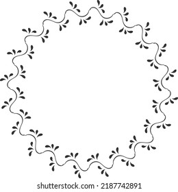 Vector de salida de cuadro. Marco floral dibujado a mano. Marco floral vintage decorativo floral.