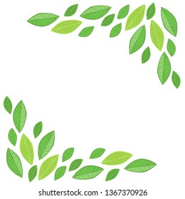 Frame with leaves.