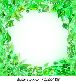 frame with leaves