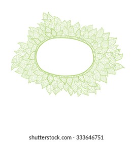 frame with leaves