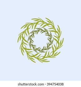 frame of leaves