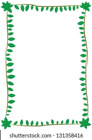 Frame with leaves of different sizes