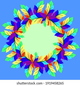 frame of leaves inside can be your text