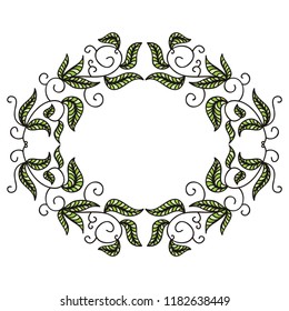 Frame of leaves. Vector illustration
