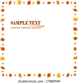 Frame with leaves. Vector illustration