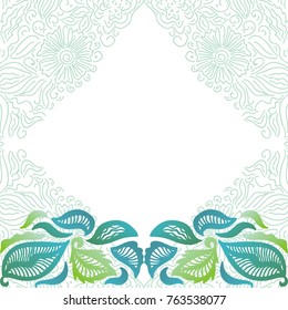 Frame of leaves. Vector illustration.