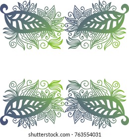 Frame of leaves. Vector illustration.