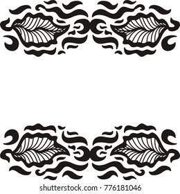 Frame of leaves. Vector illustration.