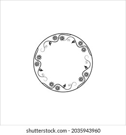 frame with leaves Wedding luxury template