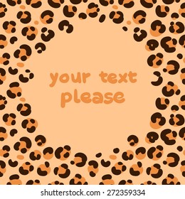 frame with leopard pattern with place for your text