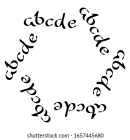 A frame of letters for your text. Hand drawn. Poster, greeting card, invitation. Vector design template.