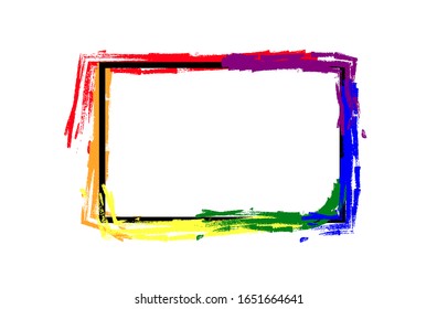 Rahmen mit LGBT-Farbcode in eps10.