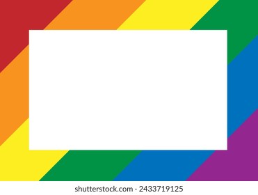 Frame with the LGBT pride flag.