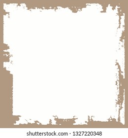 The frame is light brown with a white field for text or logo