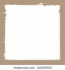 The frame is light brown with a white field for text or logo