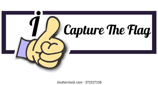 Frame " I Like Capture The Flag " Thumb Up! Vector graphic logo eps10.