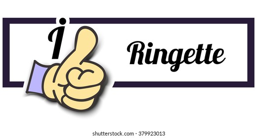 Frame " I Like Ringette " Thumb Up! Vector graphic logo eps10.