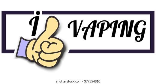 Frame " I Like VAPING " Thumb Up! Vector graphic logo eps10.