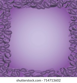 a frame of lilac lips