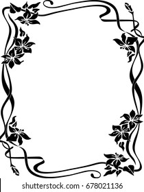 Frame of lily plants