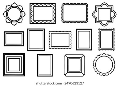 Frame Line Art Design Illustration Contemporary Creative Artwork