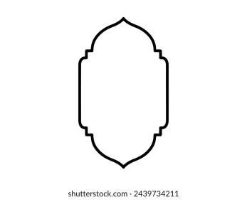 Frame Line Art Islamic Background