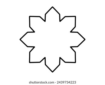 Frame Line Art Islamic Background