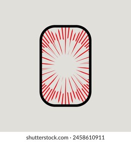 Frame line art shape element logo vector graphic illustration on background
