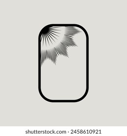 Frame line art shape element logo vector graphic illustration on background
