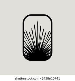 Frame line art shape element logo vector graphic illustration on background
